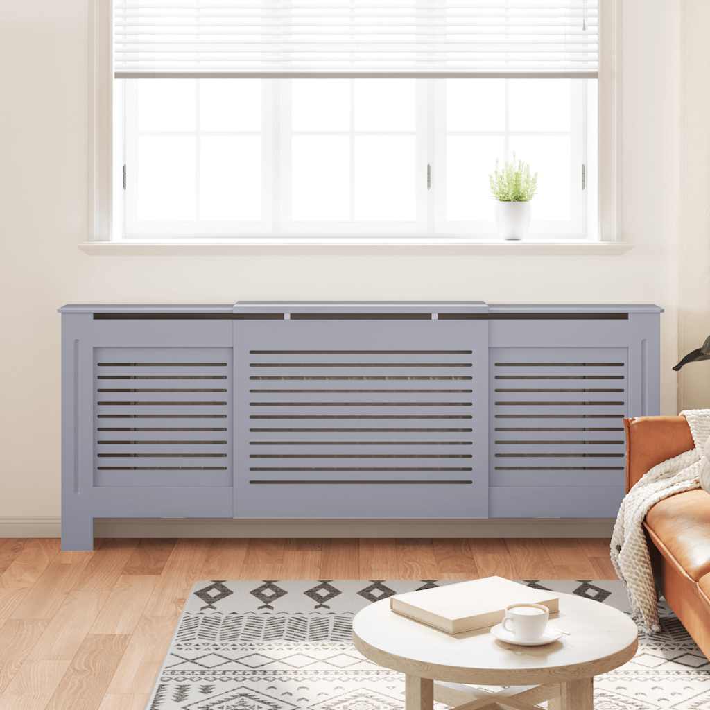 Vidaxl radiatorombouw 205 cm mdf grijs