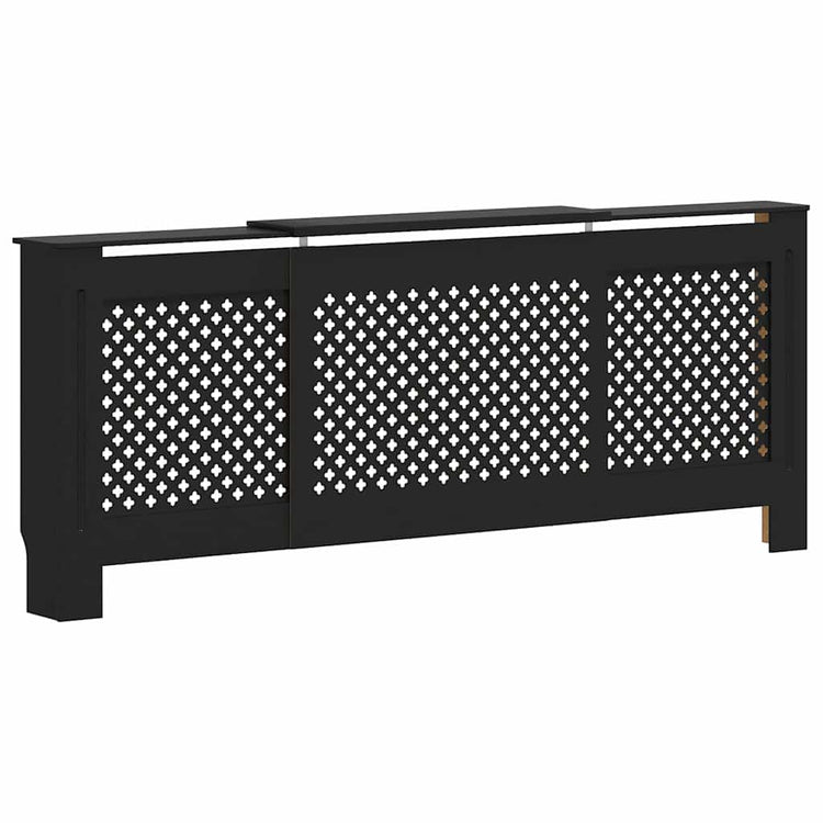 Vidaxl radiatorombouw 205 cm mdf zwart