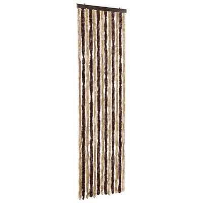 Vidaxl vliegengordijn 56x200 cm chenille beige en lichtbruin