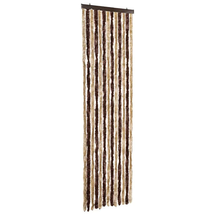 Vidaxl vliegengordijn 56x200 cm chenille beige en lichtbruin