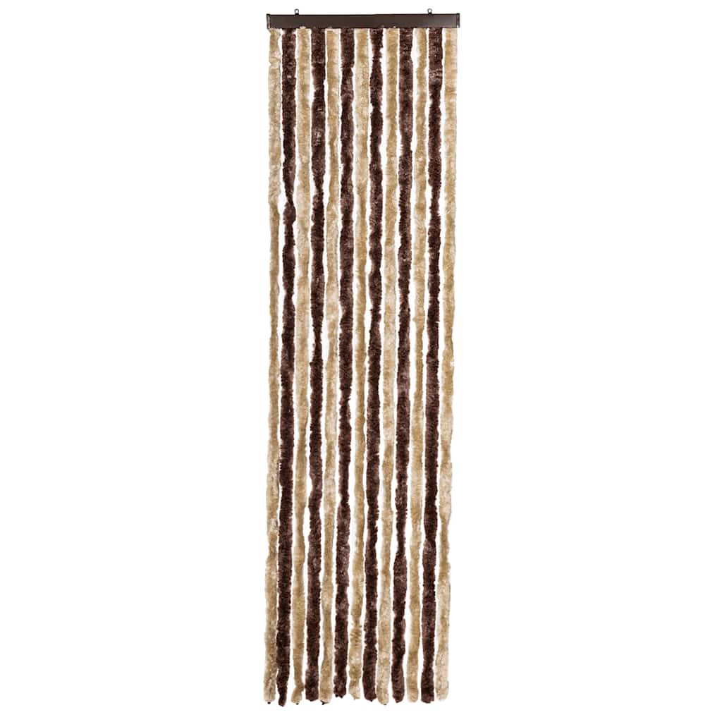 Vidaxl vliegengordijn 56x200 cm chenille beige en lichtbruin