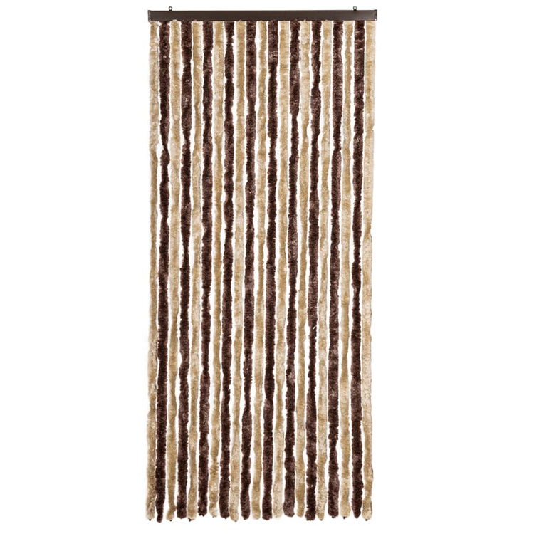 Vidaxl vliegengordijn 90x200 cm chenille beige en lichtbruin