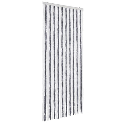 Vidaxl vliegengordijn 90x200 cm chenille grijs en wit
