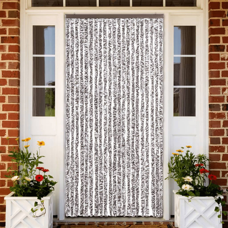 Vidaxl vliegengordijn 90x200 cm chenille bruin en beige