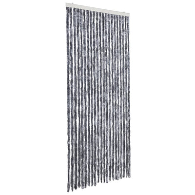 Vidaxl vliegengordijn 90x200 cm chenille zilverkleurig