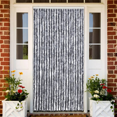 Vidaxl vliegengordijn 90x200 cm chenille zilverkleurig