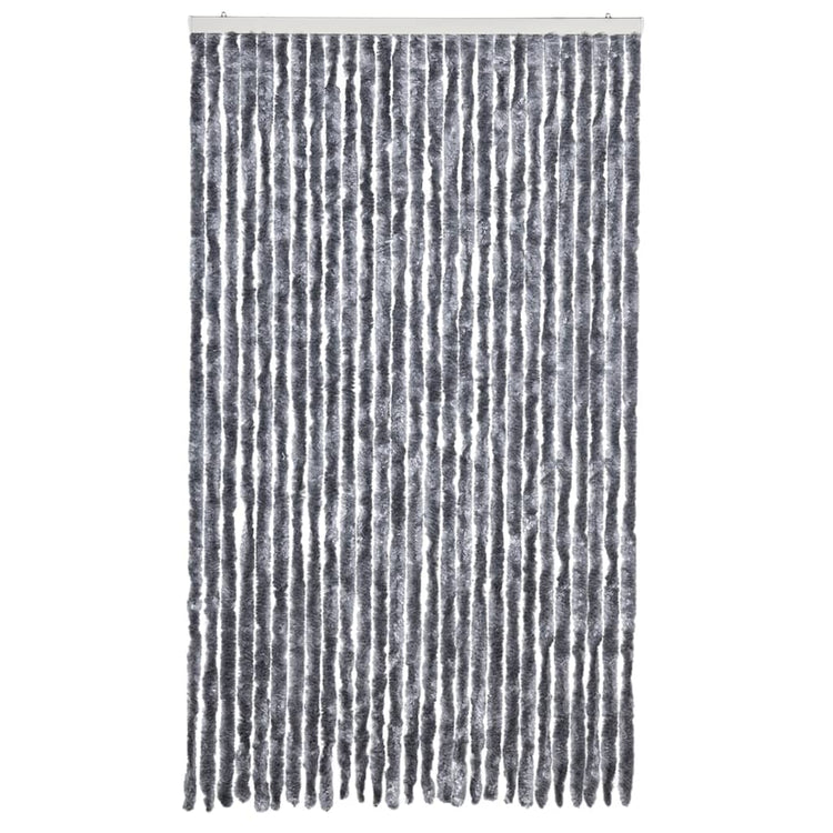 Vidaxl vliegengordijn 118x220 cm chenille zilverkleurig