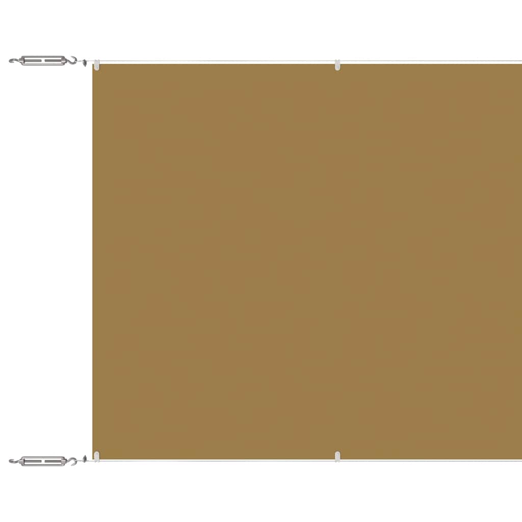 Vidaxl luifel verticaal 100x1200 cm oxford stof beige