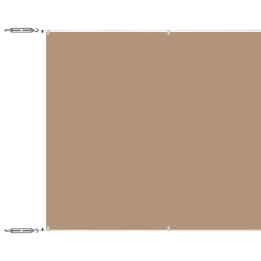 Vidaxl luifel verticaal 60x1000 cm oxford stof taupe