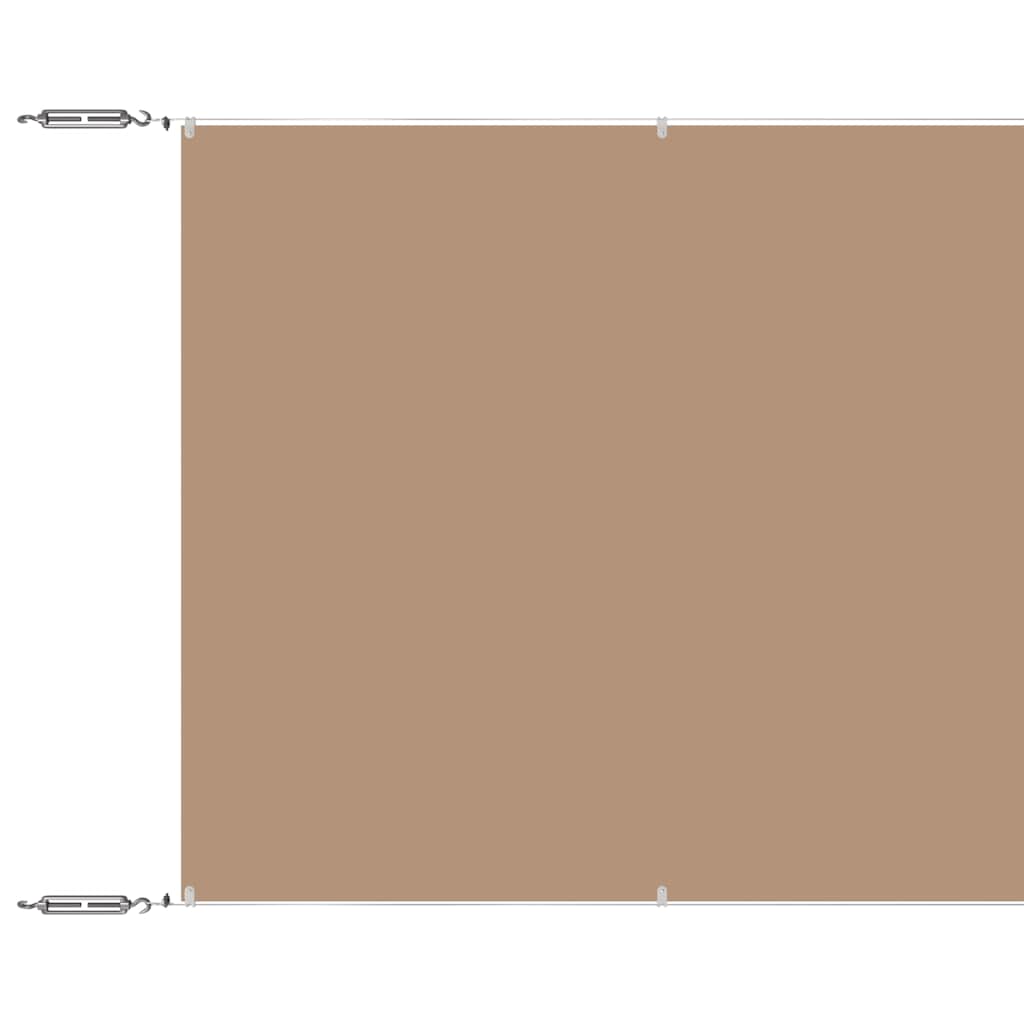 Vidaxl luifel verticaal 100x1200 cm oxford stof taupe
