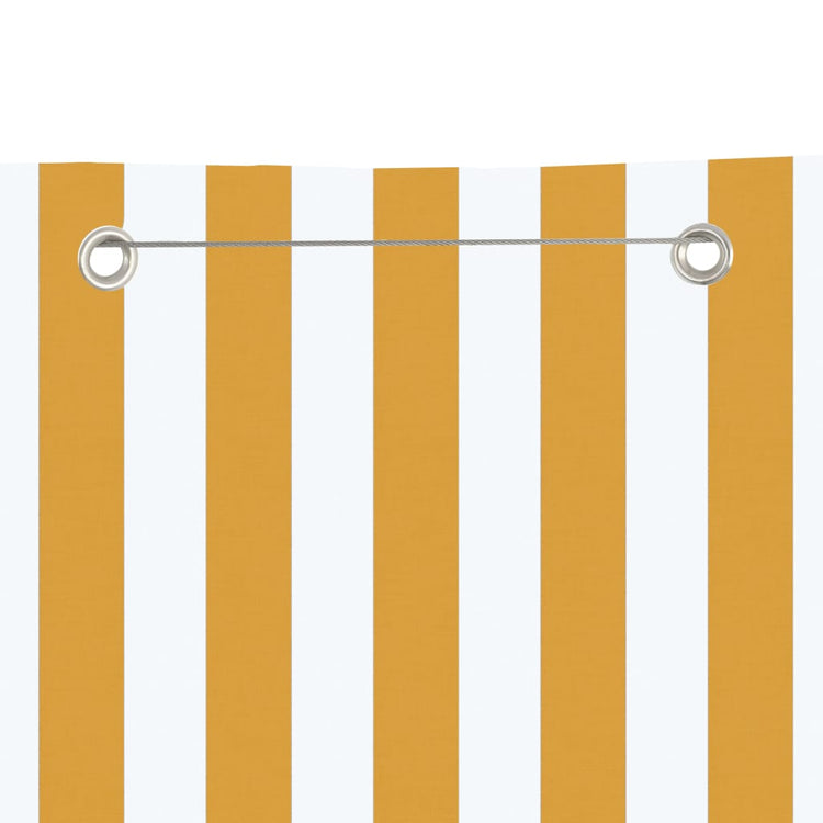 VidaXL Balkonscherm 120x240 cm oxford stof geel en wit