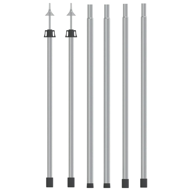 Vidaxl luifelstokken 2 st telescopisch 102-260 cm aluminium