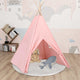 Vidaxl kindertipitent met tas 120x120x150 cm peachskin roze