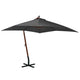 Vidaxl zweefparasol met paal 3x3 m massief vurenhout antracietkleurig