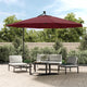 Vidaxl zweefparasol met led-verlichting 350 cm bordeauxrood