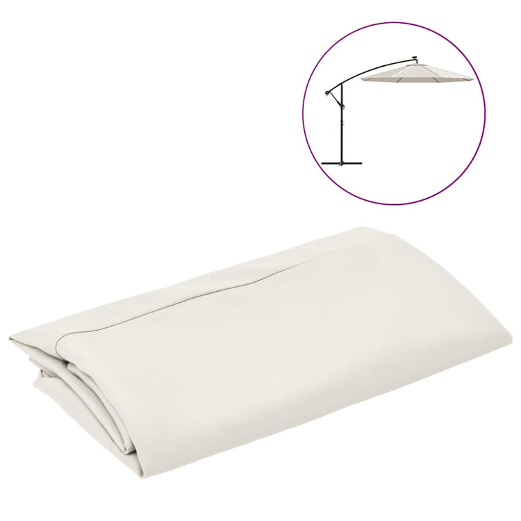 Vidaxl vervangingsdoek voor tuinparasol 300 cm zandwit