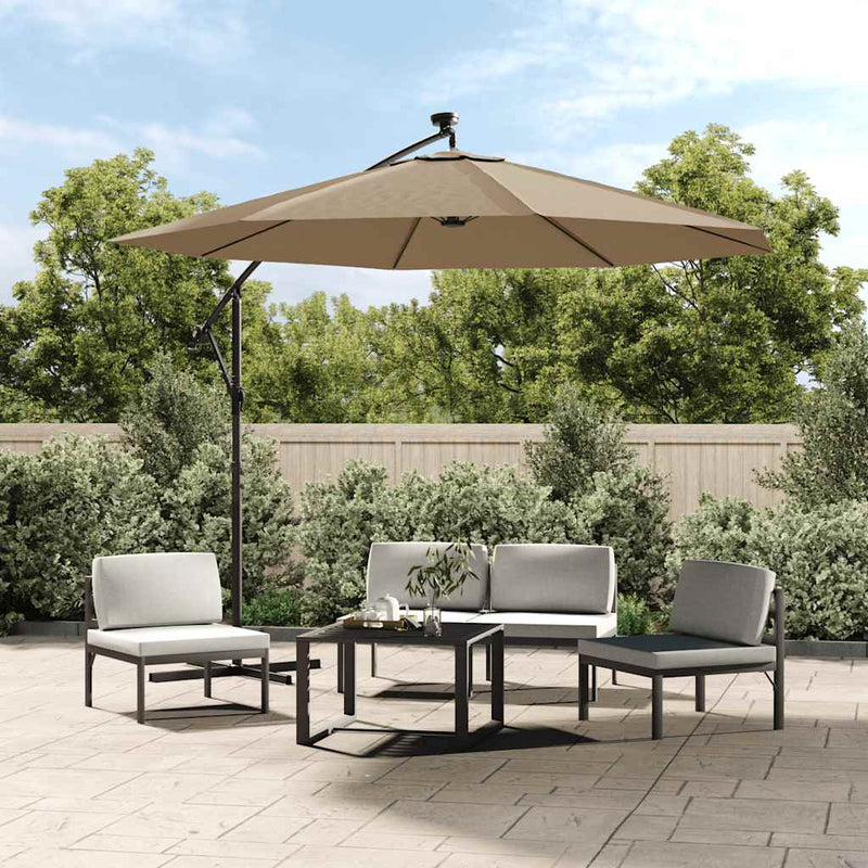 Vidaxl vervangingsdoek voor zweefparasol 300 cm taupe