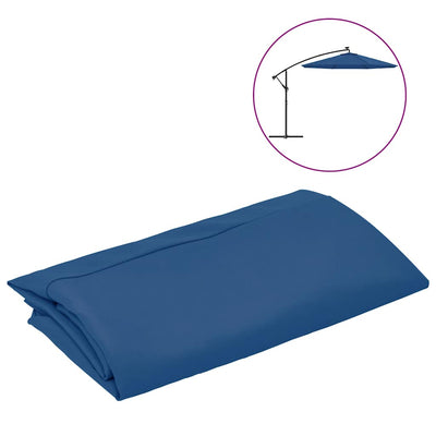 Vidaxl vervangingsdoek voor tuinparasol 300 cm azuurblauw