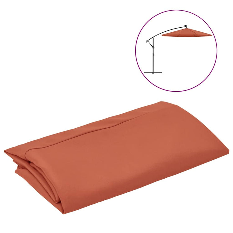 Vidaxl vervangingsdoek voor tuinparasol 300 cm terracottakleurig