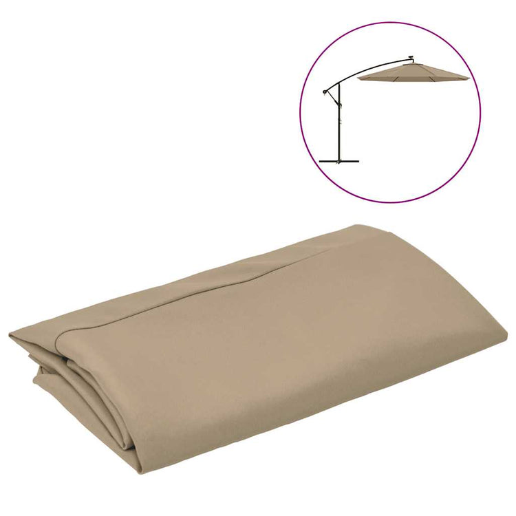 Vidaxl vervangingsdoek voor tuinparasol taupe 350 cm