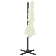 Vidaxl parasol 4-laags met aluminium paal 250x250 cm zandkleurig - afbeelding 3