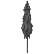 Vidaxl parasol 3-laags met aluminium paal 2,5x2,5 m antracietkleurig - afbeelding 3