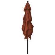 Vidaxl parasol 3-laags met aluminium paal 2,5x2,5 m terracottakleurig - afbeelding 3
