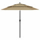 Vidaxl parasol 3-laags met aluminium paal 2,5 m taupe