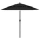 Vidaxl parasol 3-laags met aluminium paal 2,5 m zwart