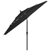 Vidaxl parasol 3-laags met aluminium paal 3,5 m zwart