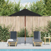 Vidaxl parasol met houten paal 150x200 cm zwart