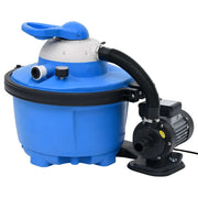 Vidaxl zandfilterpomp 200 w 25 l 385x620x432 mm blauw en zwart - afbeelding 1