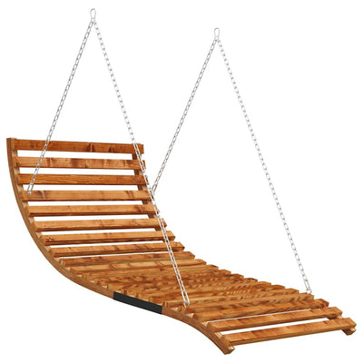 Vidaxl schommelbed 115x147x46 cm gebogen hout met teakafwerking