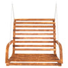 Vidaxl schommelbank 126x63x92 cm gebogen hout met teakafwerking