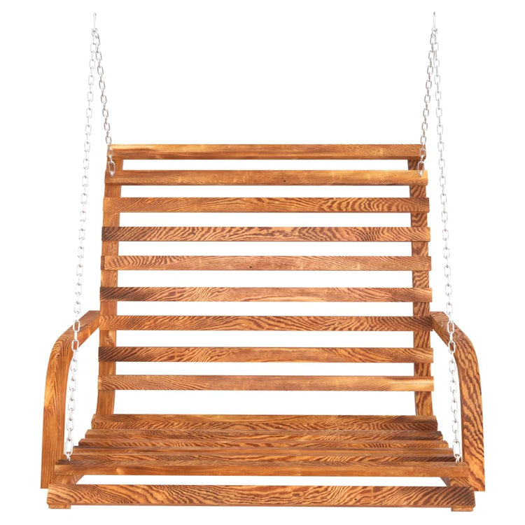 Vidaxl schommelbank 126x63x92 cm gebogen hout met teakafwerking