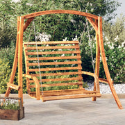 Vidaxl schommelbank 126x63x92 cm gebogen hout met teakafwerking - afbeelding 1