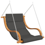 Vidaxl schommelstoel zonder schommelframe met kussen gebogen hout - afbeelding 2