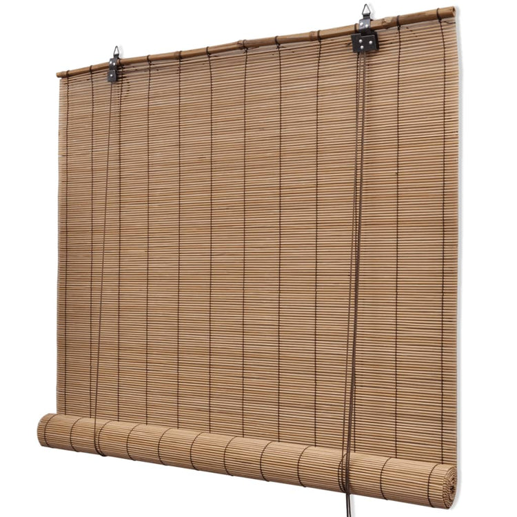 Vidaxl rolgordijnen 2 st 80x160 cm bamboe bruin