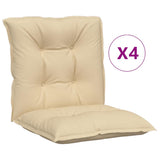 Vidaxl tuinstoelkussens 4 st lage rug 100x50x7 cm stof beige - afbeelding 2