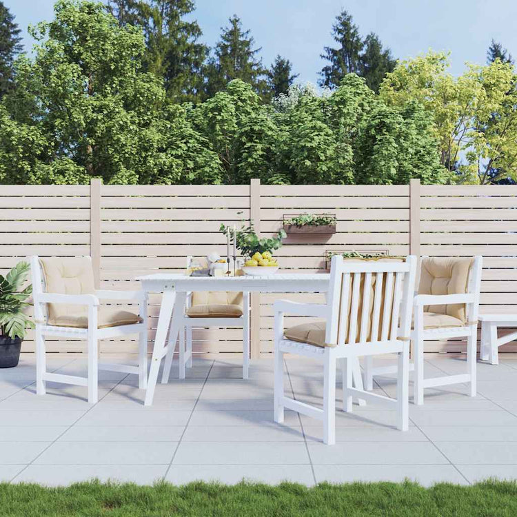 Vidaxl tuinstoelkussens 4 st lage rug 100x50x7 cm stof beige