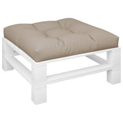 Vidaxl palletkussen 70x70x12 cm stof taupe - afbeelding 3