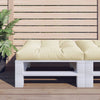 VidaXL Palletkussen 80x80x12 cm stof crèmekleurig
