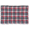 Vidaxl palletkussen 120x80x12 cm stof ruitpatroon rood
