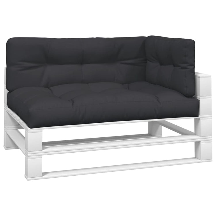 VidaXL Palletkussens 3 st stof zwart