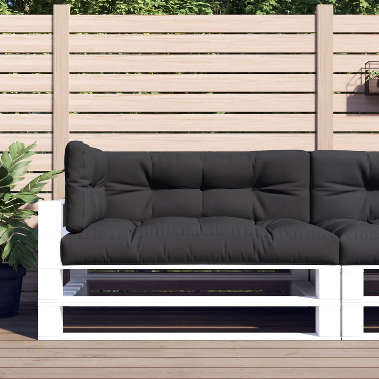VidaXL Palletkussens 3 st stof zwart