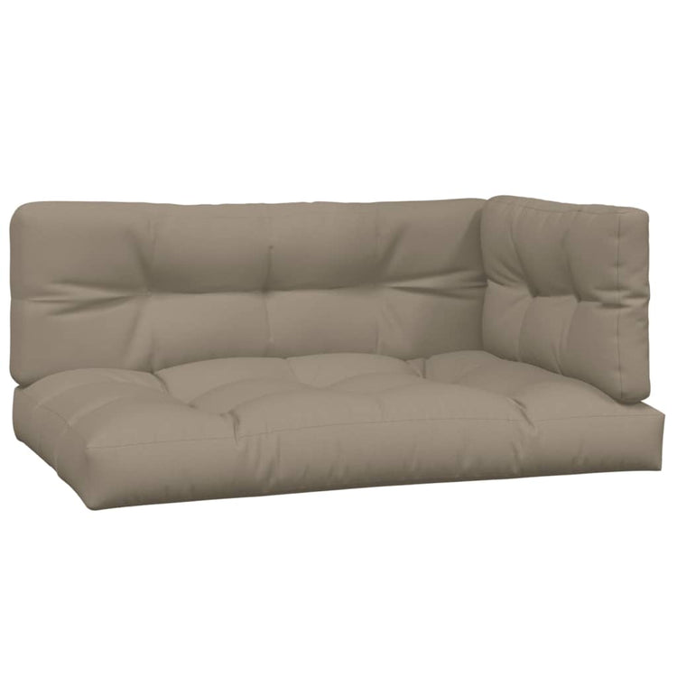 VidaXL Palletkussens 3 st stof taupe