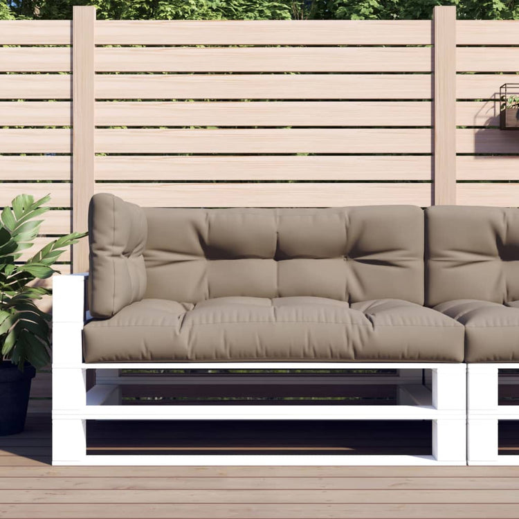 VidaXL Palletkussens 3 st stof taupe