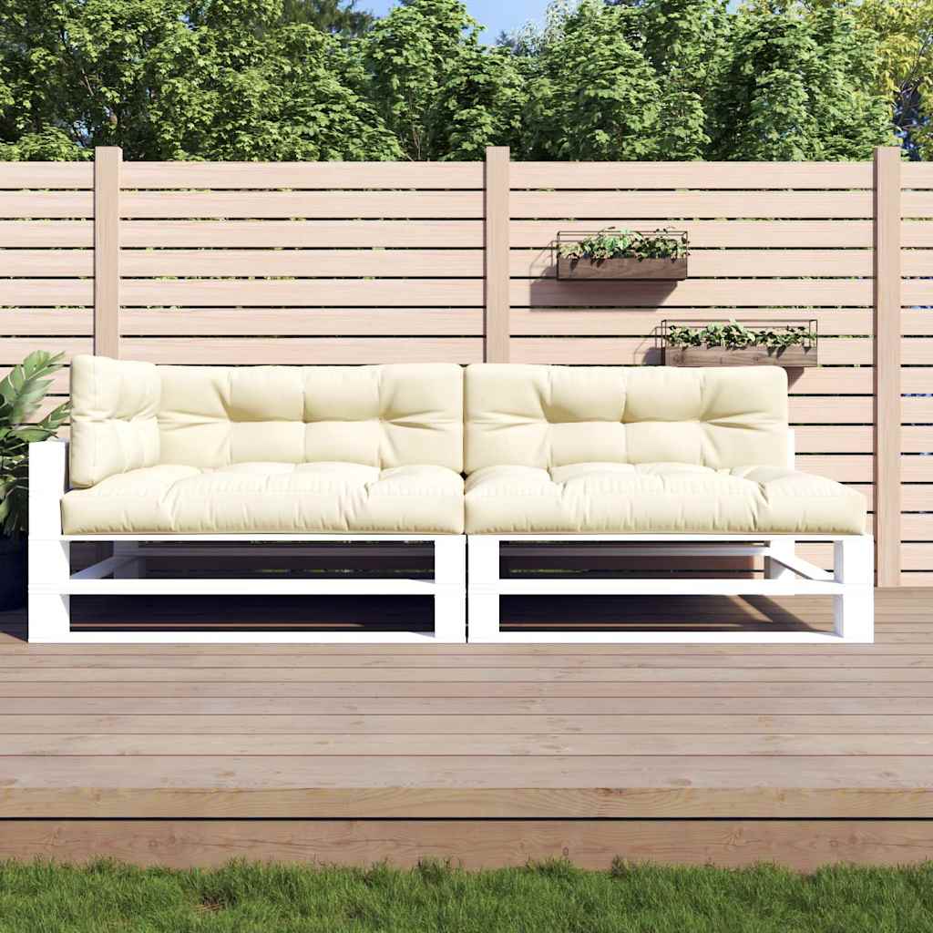 Vidaxl palletkussens 5 st stof crèmekleurig