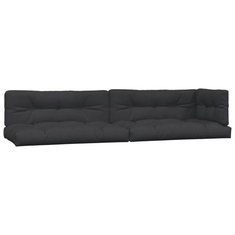 VidaXL Palletkussens 5 st stof zwart