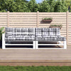 Vidaxl palletkussens 5 st stof ruitpatroon grijs